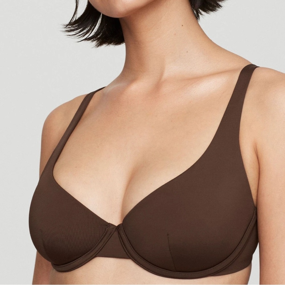 CUUP The Scoop in “Earth” Brown Bikini Top